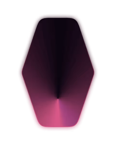 an elongated polygon with a gradient from pink to black